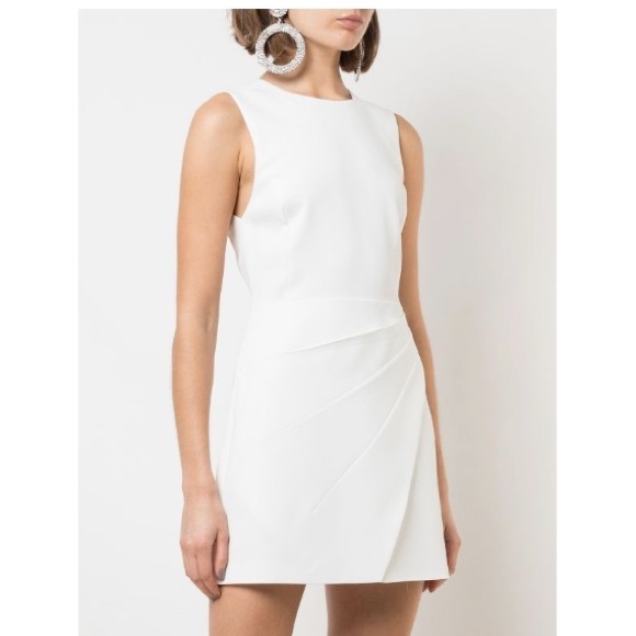 Alice & Olivia Asymmetrical White Wrap Dress—NWT - Picture 2 of 16